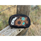 Cowhide Inlay Belt Bag