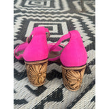 Pink Tooled Heels-size 9 RTS-2.75 inch