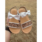 Toddler size 11 tooled sandals