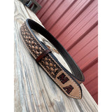Traditional basketweave Stamped belt