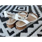 1 inch Tooled Heels with Custom Design -White