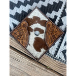 Grad cap topper with Cowhide Inlay RTS