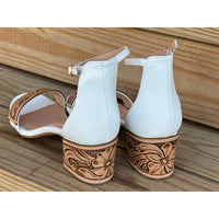 Size 8.5, 2inch Tooled Heels (RTS)