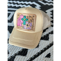 Turquoise Cross Trucker Hat