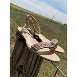 Size 7.5 tan 1 inch W heels-RTS