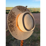 Lillies & Peonies Burned Hat