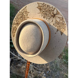 Lillies & Peonies Burned Hat