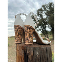 4 inch Tooled Heels-size 8 RTS