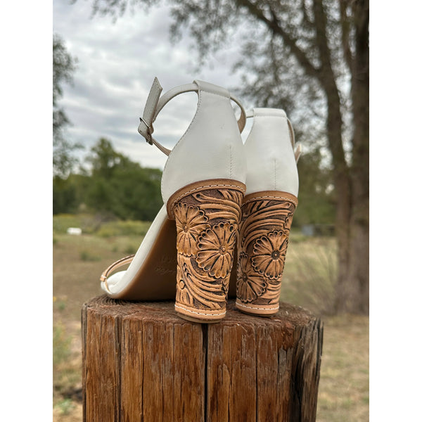 4 inch Tooled Heels-size 8 RTS