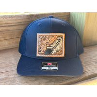Navy Feather Hat