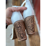 Size 10, 4inch Tooled Heels (RTS)