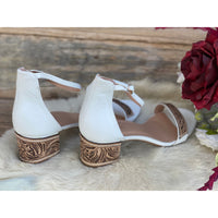 Tooled Heels 2 inch-White