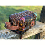 Turquoise and Pink Aztec Dopp Kit Bag