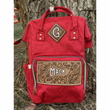 Diaper backpack with Custom patches - Rockin Diamond Leather 