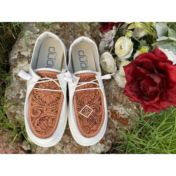 Hand Tooled Tooled Leather Hey Dude Shoes Custom Hey Dude Shoes