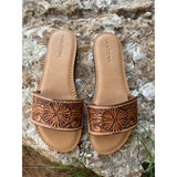 Custom Tooled Slide Sandals