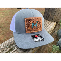 Custom patch on Richardson 112 Hat- Heather Gray and White