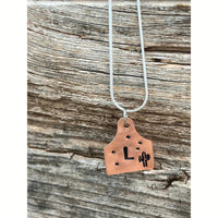 Copper Cowtag necklace