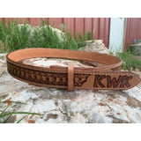 Custom Arrow basketweave Stamped belt