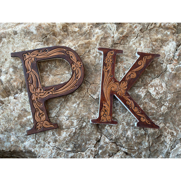 Tooled Letter (6inch) Cake topper or Wall Decor